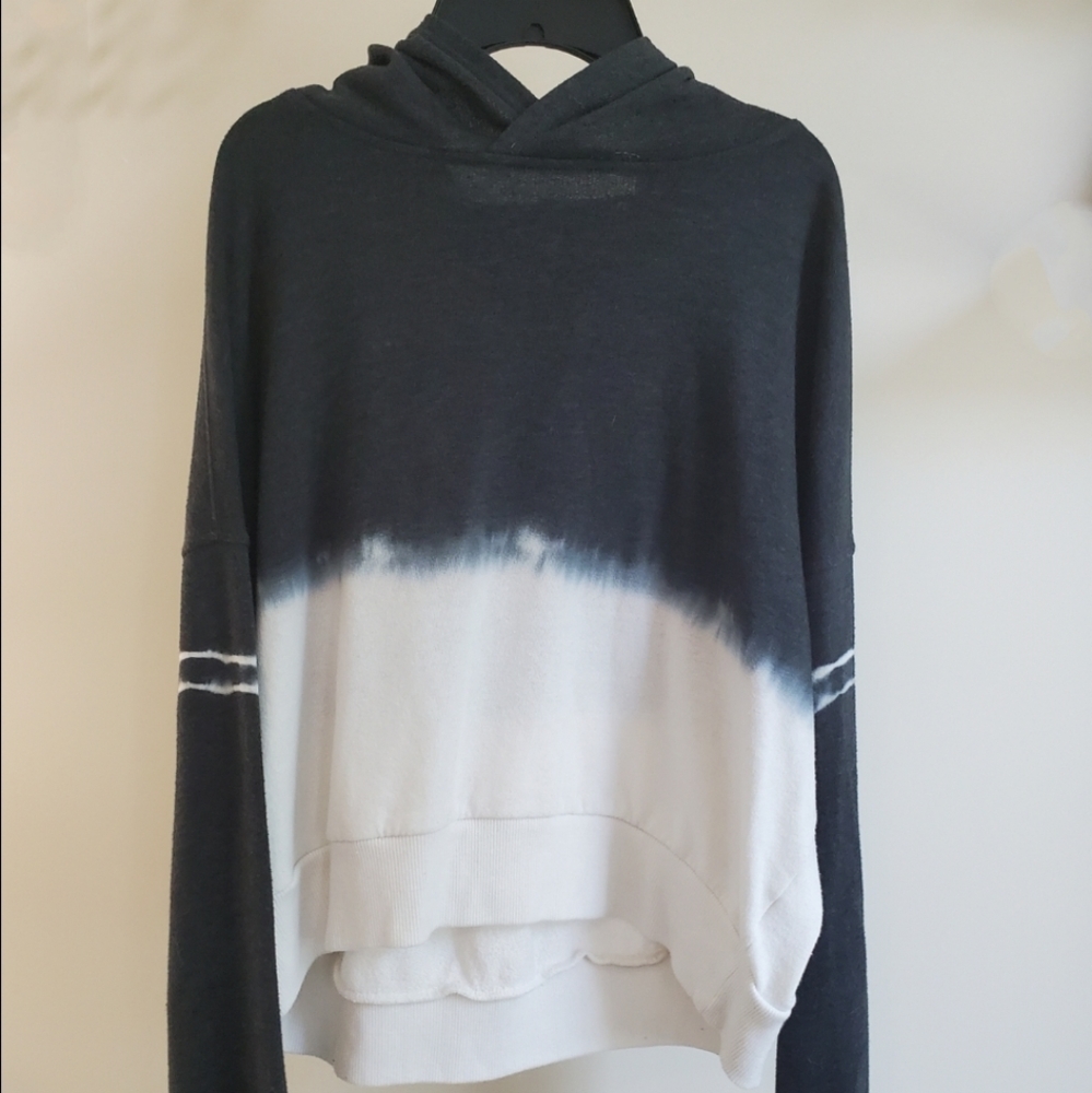 White and blue hoodie